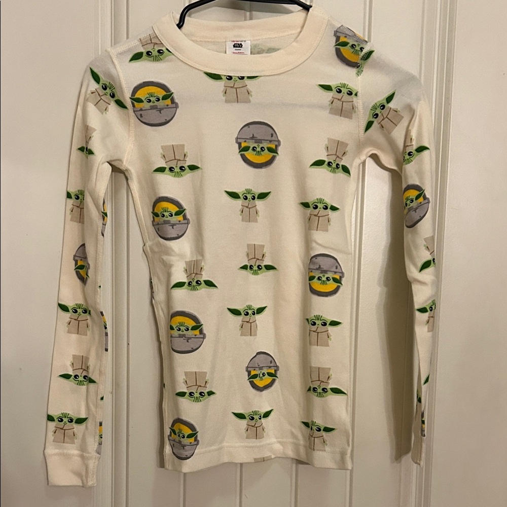 NWT Hanna Andersson Star Wars Yoda Cream Long Sleeve boy Pajamas  140 size